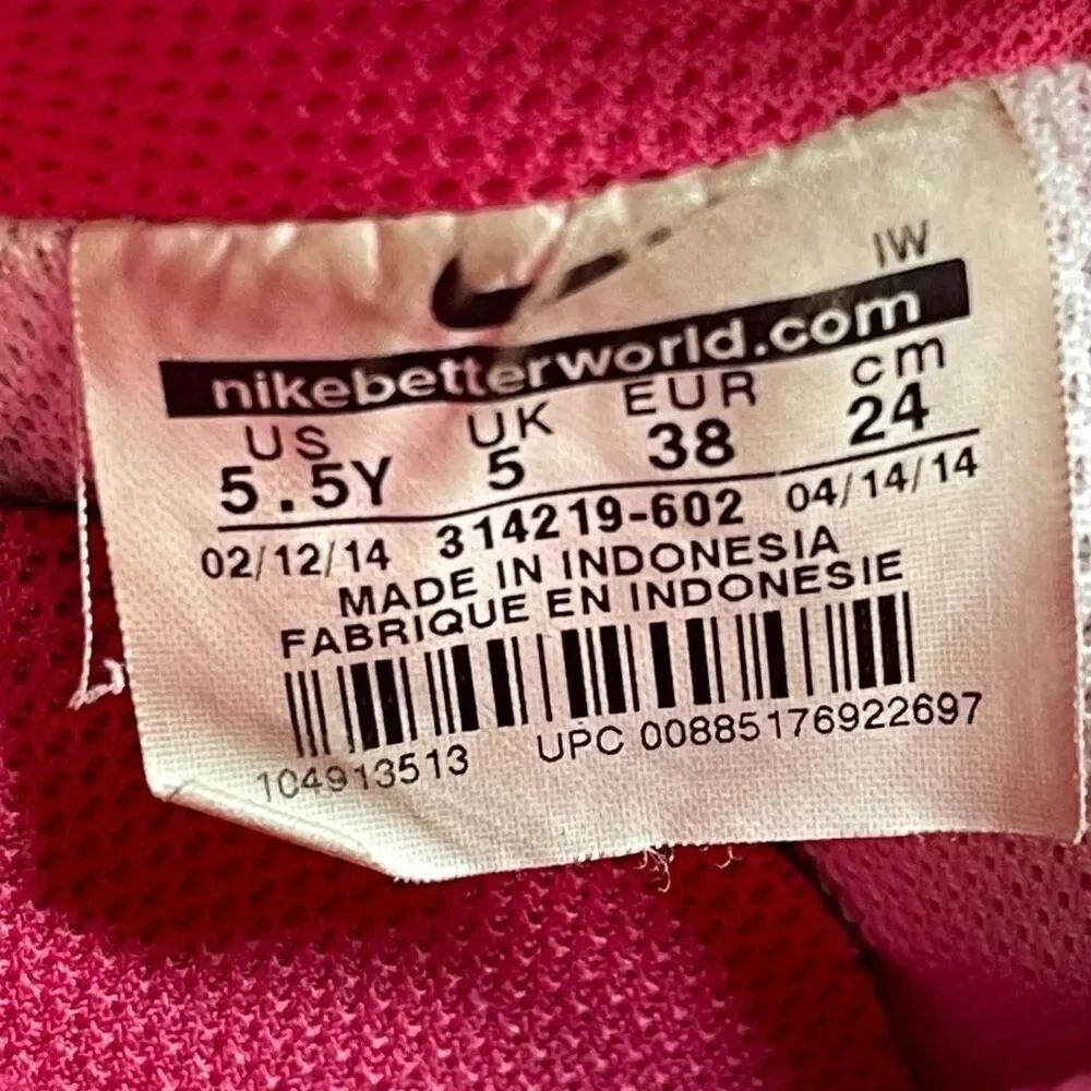 Nike Air Force 1 Gs Hyper Vivid Hot Pink Youth Size 5.5 or Women’s 7 314219-602